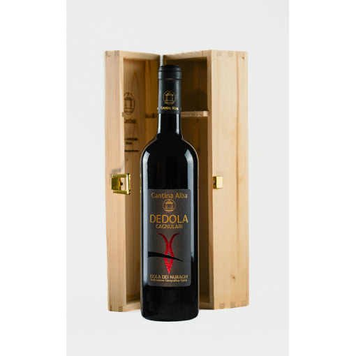 DEDOLA MAGNUM LT. 1,5"  CAGNULARI IGT  Isola dei Nuraghi  (Cassetta in legno)